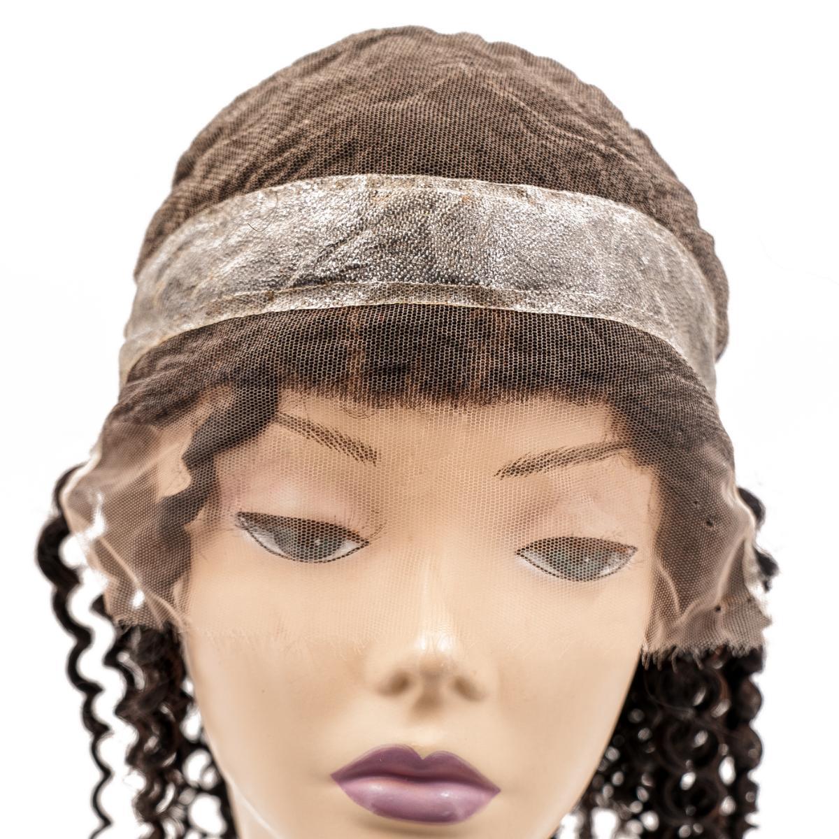 Curly Mono Lace Front PU Medical Wig